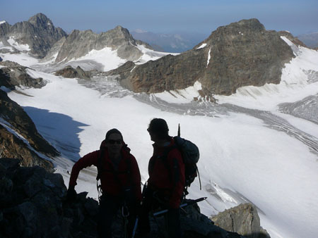Im Gipfelbereich des Piz Buin