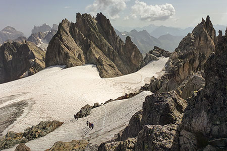 Aufstieg zum Fünffingerstock 2995m