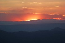Kein Vulkanausbruch, Sonnenuntergang über La Paz